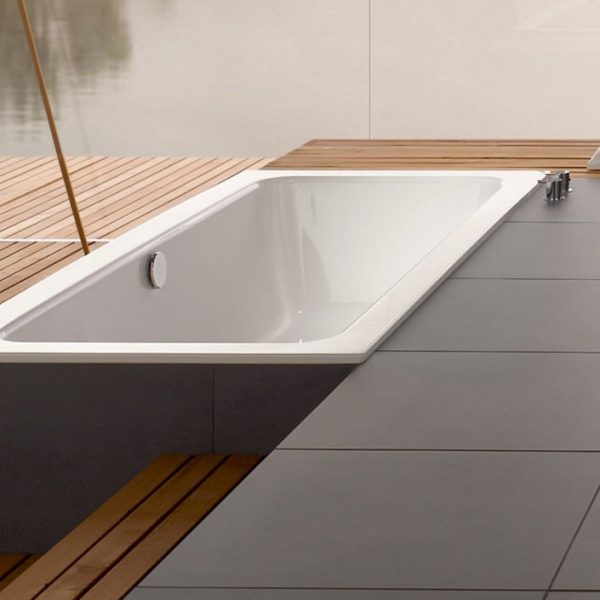 Bette One Built-In Glazed Titanium Steel Bathtub